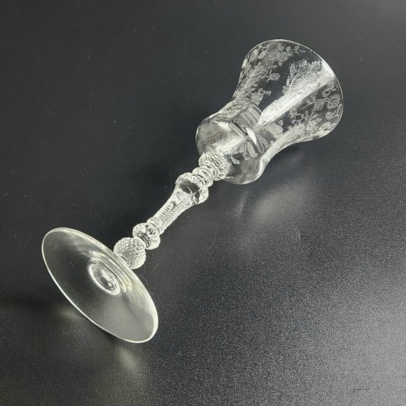 Vintage - Wine Glass Elaine Clear (Stem 3500) by CAMBRIDGE - Single - 6.5" Tall - Picture 5 of 10